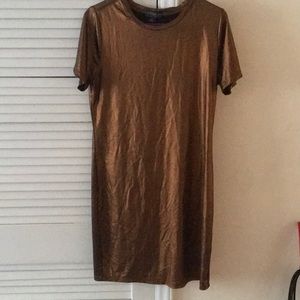 Bronze bodycon dress